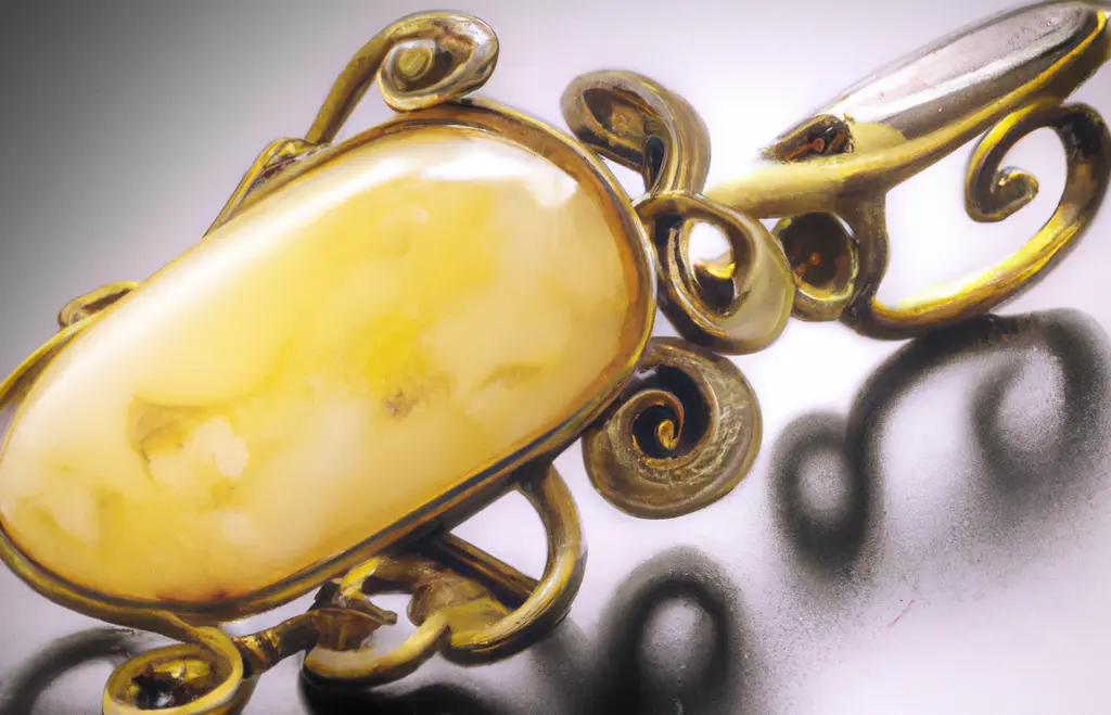 Boucle d'oreille ambre