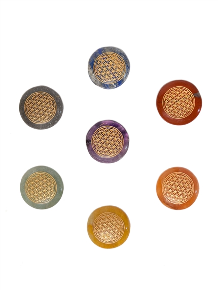 Coffret Galets 7 Chakras Fleur de vie 2