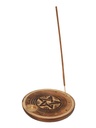 Porte-encens rond Bâton et Cône Pentacle 2
