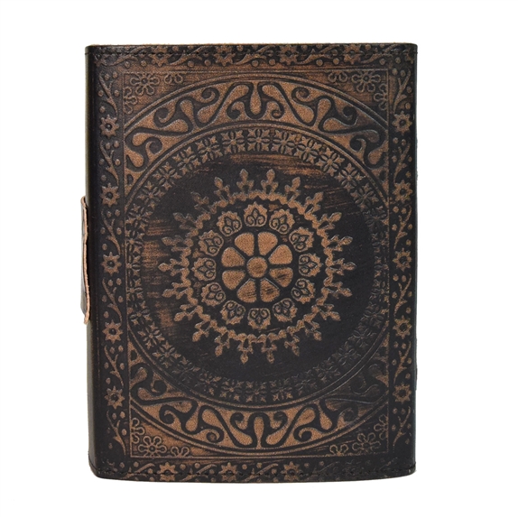 Grimoire en cuir Obsidienne noire - Petit Format 6