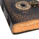 Grimoire en cuir Obsidienne noire - Petit Format 7