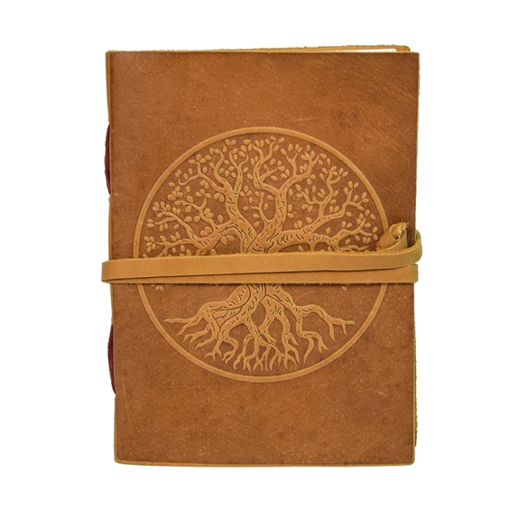 Grimoire en cuir Camel Arbre de vie - Petit Format 4