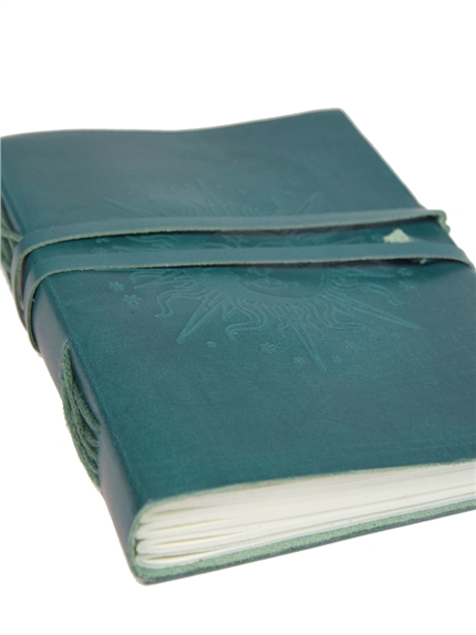 Grimoire en cuir Bleu Soleil - Petit Format 2