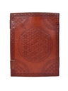Grimoire en cuir Acajou Fleur de vie - Grand Format 2