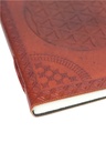 Grimoire en cuir Acajou Fleur de vie - Grand Format 3