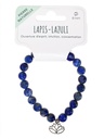 Bracelet Lapis-lazuli perles rondes 8 mm et breloque Lotus 2
