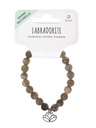Bracelet Labradorite perles rondes 8 mm et breloque Lotus 2
