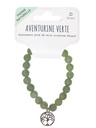 Bracelet Aventurine verte perles rondes 8 mm et breloque Arbre de vie 2