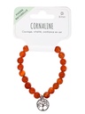 Bracelet Cornaline perles rondes 8 mm et breloque Arbre de vie 2