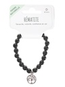 Bracelet Hématite perles rondes 8 mm et breloque Arbre de vie 2