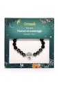 Bracelet Perles rondes 8 mm Hématite et Onyx Charm Arbre de vie 2