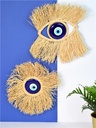 Suspension murale Raphia Oeil de Nazar Rond 25 cm 4