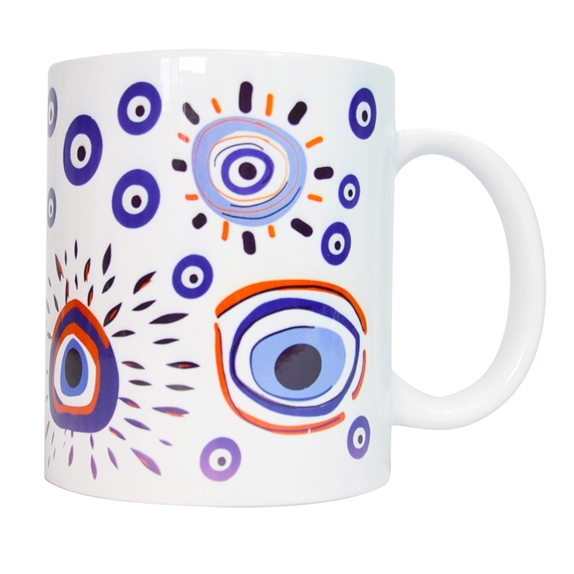 Tasse en céramique Oeil de Nazar Blanche 3