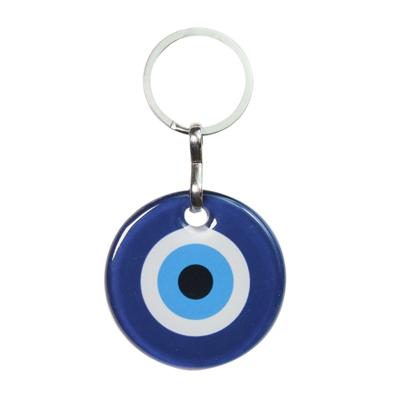 Porte-clés Oeil de Nazar en Verre Bleu marine 4