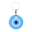 Porte-clés Oeil de Nazar en Verre Bleu clair 4