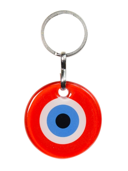 Porte-clés Oeil de Nazar en Verre Rouge 2