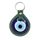 Porte-clés en Cuir Oeil de Nazar Vert 4