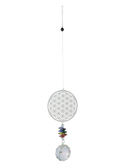 Mobile Attrape-soleil Cristal Fleur de vie 41 cm 2