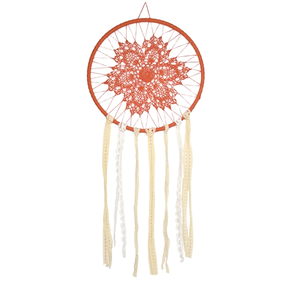 Attrape-rêves Macramé Terracotta 30 cm 2
