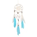 Attrape-rêves Plumes Bleues et Blanches 15 cm 2