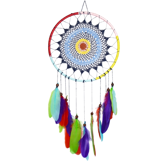 Attrape-rêves Multicolore Plumes 30 cm 2