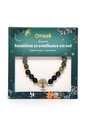 Bracelet Perles rondes 8 mm Agate Mousse et Labradorite Charm Arbre de vie 2