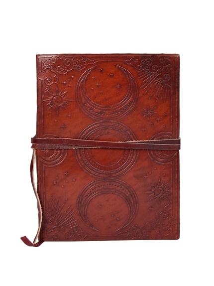 Grimoire en Cuir Triple Lune 2