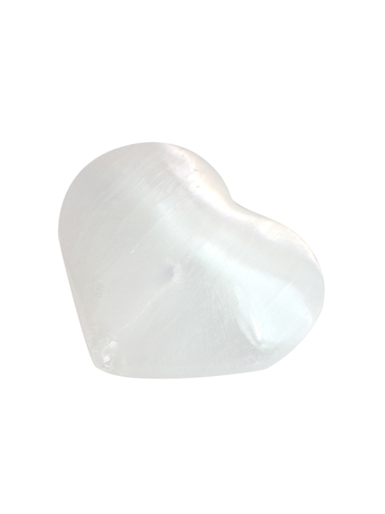 Coeur en Sélénite Blanc 2