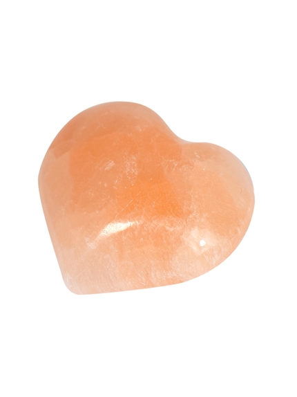 Coeur en Sélénite Orange 2