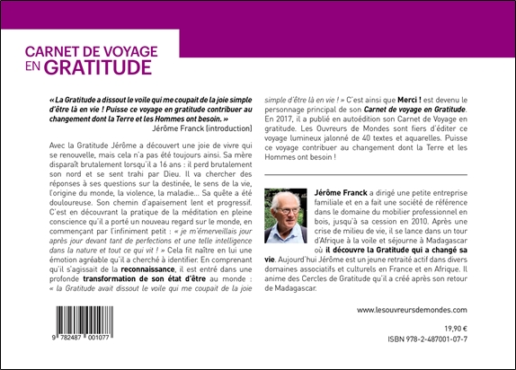 Carnet de voyage en gratitude - 40 fois Merci ! en textes et aquarelles 2