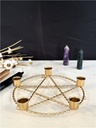 Porte-bougie Pentacle Doré 2