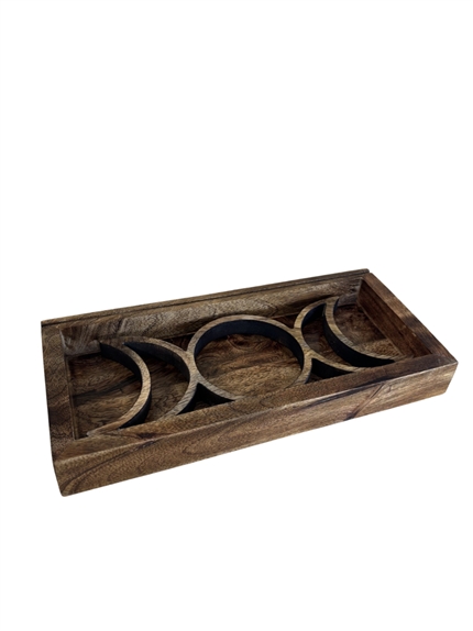 Support en bois et porte-carte de Tarot Triple Lune - Naturel 3
