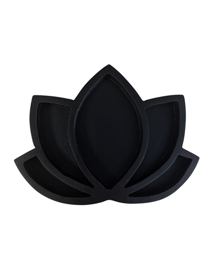 Support en bois Lotus - Noir 2