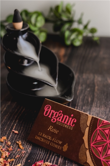 Encens Cône Backflow Organic Rose 41 grs 2