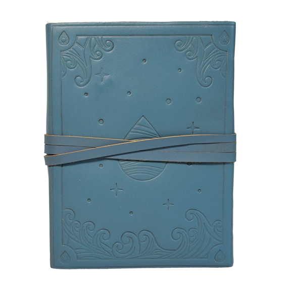 Grimoire en cuir Elément Eau 9