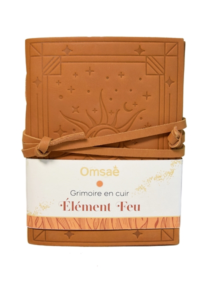 Grimoire en cuir Elément Feu 5