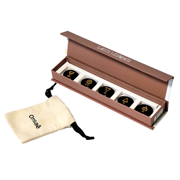 Galets Obsidienne Noire 5 éléments 7
