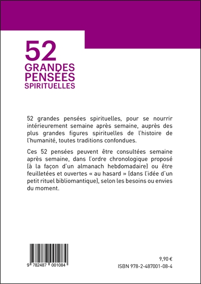 52 grandes pensées spirituelles - Une lumière par semaine 2