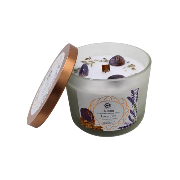 Bougie Litho Green Tree Guérison - Lavande - 256 grs 2