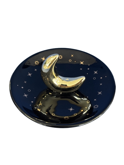 Porte-encens en céramique Croissant de Lune Doré 2
