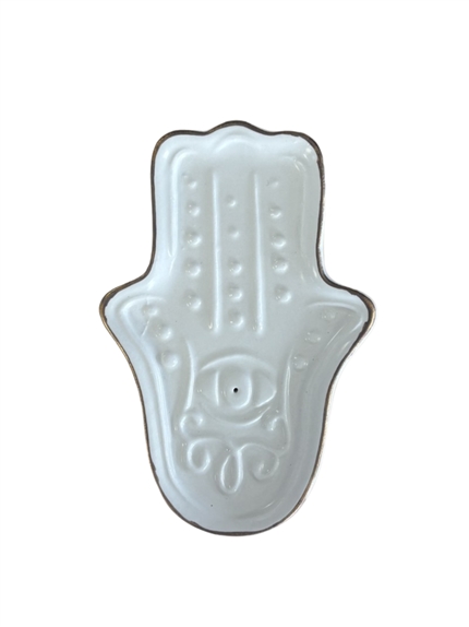 Porte-encens en céramique Main de Hamsa 2