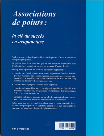 Associations de points : la clé du succès en acupuncture 2