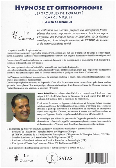 Hypnose et orthophonie - Les troubles de l'oralité - Cas cliniques Tome 1 2