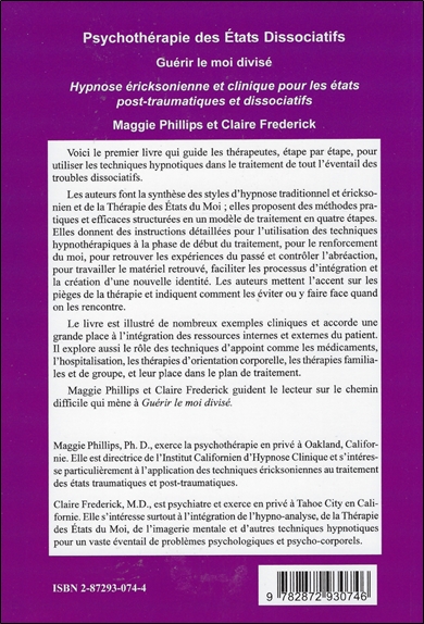 Psychothérapie des états dissociatifs - Guérir le moi divisé 2