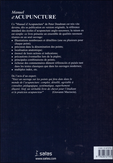 Manuel d'acupuncture HB (1e éd. française, trad. de la 2e éd. anglaise) 2