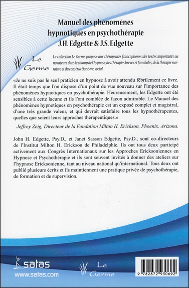 Manuel des phénomènes hypnotiques en psychothérapie 2