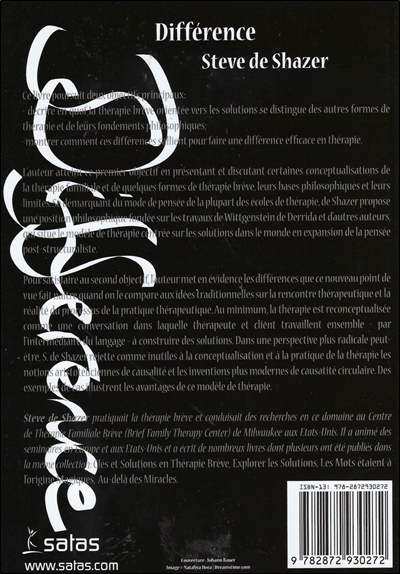 Différence - Changement et thérapie brève 2