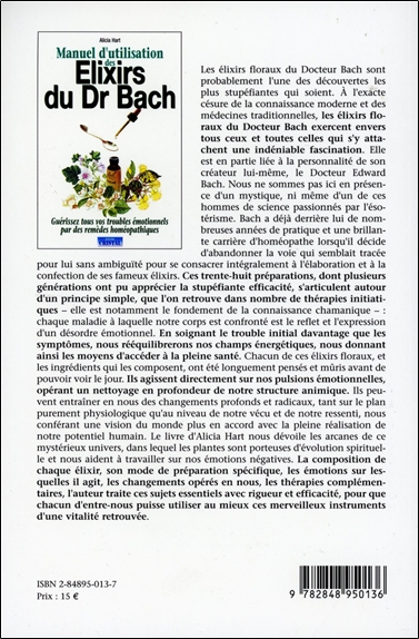 Manuel d'utilisation des élixirs floraux du Dr Bach 2