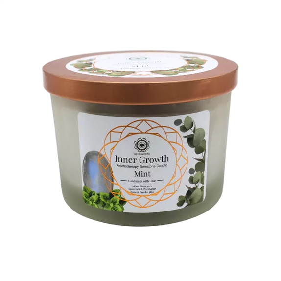Bougie Litho Green Tree Croissance intérieure - Menthe - 256 grs 4