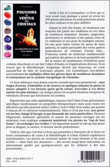 Pouvoirs et vertus des cristaux - Les applications sur le corps et les chakras 2